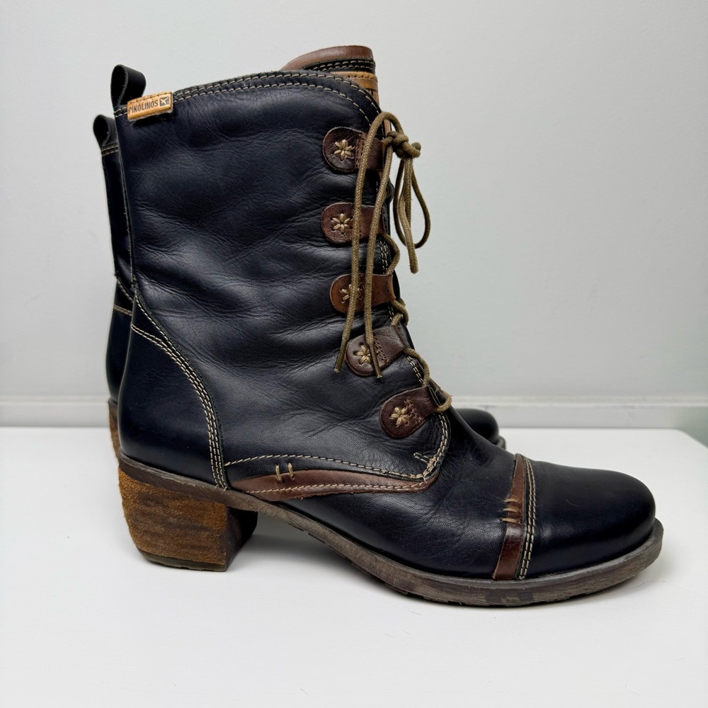 PIKOLINOS Black Lace Up Boots Women’s Size 39